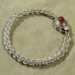 Argentium Sterling Silver Jens Pind Bracelet with Carnelian Clasp