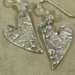 Fine Silver Swooping Heart Earrings