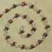Fuchsia Button Pearl Wire Wrap Necklace