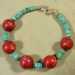 Fun Coral Ball & Turquoise Choker