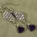 Asymmetrical Amethyst Earrings