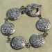 Fine Silver Sunflower Lentil Bracelet