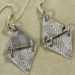 Fine Silver Double Triangle Earrings