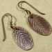 Copper Leaf Embossed Earrings