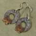 Fine Silver & Lab Ruby Wreath Earrings