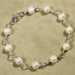 White Potato Pearl Wire Wrap Bracelet