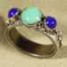 Chrysoprase & Lapis Lazuli Fine Silver Ring