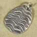 Fine Silver Egg Wave Pendant